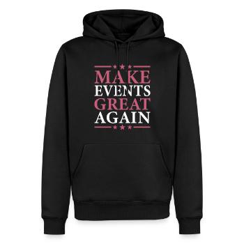 Event Planner - Männer Premium Bio Hoodie - Schwarz - Vorne - Nico (187cm)