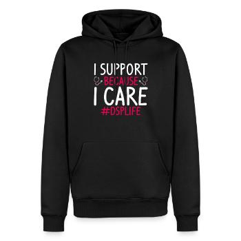 Infirmière DSP Soutien direct Professionnel - Sweat à capuche Premium bio Homme - noir - Devant - Nico (187cm)