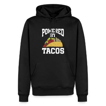 Powered By Tacos - Men’s Premium Organic Hoodie - black - Front - Nico (187cm)