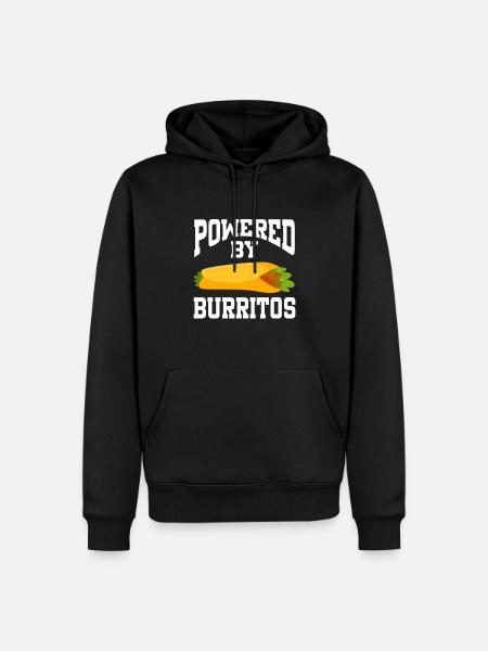 Powered By Burritos - Men’s Premium Organic Hoodie - black