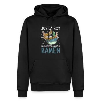 Ramen Lover Soupe de nouilles japonaise Ramen - Sweat à capuche Premium bio Homme - noir - Devant - Nico (187cm)