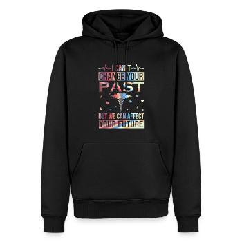 DSP Soutien direct Infirmière DSP professionnelle - Sweat à capuche Premium bio Homme - noir - Devant - Nico (187cm)