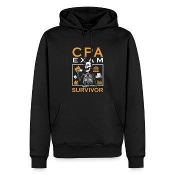 Examen CPA Expert-comptable agréé - Sweat à capuche Premium bio Homme - noir - Devant - Nico (187cm)
