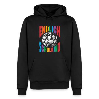 School 1. Grade - Männer Premium Bio Hoodie - Schwarz - Vorne - Nico (187cm)