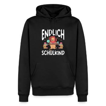 School 1. Grade - Männer Premium Bio Hoodie - Schwarz - Vorne - Nico (187cm)