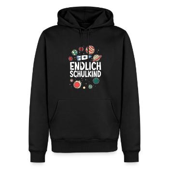 School 1st Grade - Men’s Premium Organic Hoodie - black - Front - Nico (187cm)