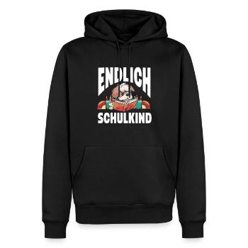 School 1. Grade - Männer Premium Bio Hoodie - Schwarz - Vorne - Nico (187cm)
