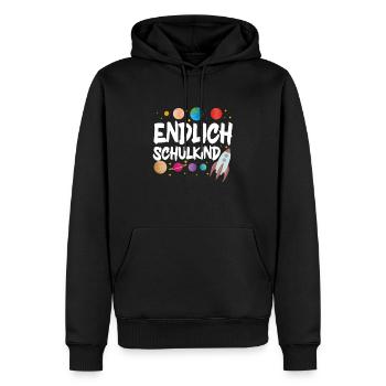 School 1. Grade - Männer Premium Bio Hoodie - Schwarz - Vorne - Nico (187cm)