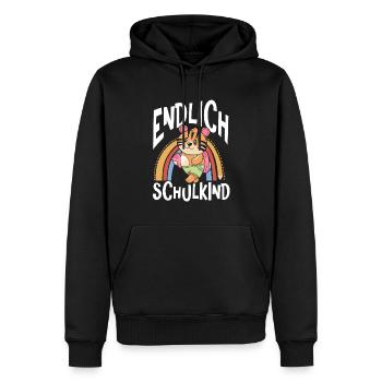 School 1. Grade - Männer Premium Bio Hoodie - Schwarz - Vorne - Nico (187cm)