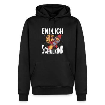 School 1. Grade - Männer Premium Bio Hoodie - Schwarz - Vorne - Nico (187cm)
