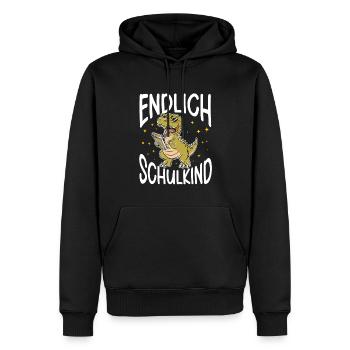 School 1. Grade - Männer Premium Bio Hoodie - Schwarz - Vorne - Nico (187cm)