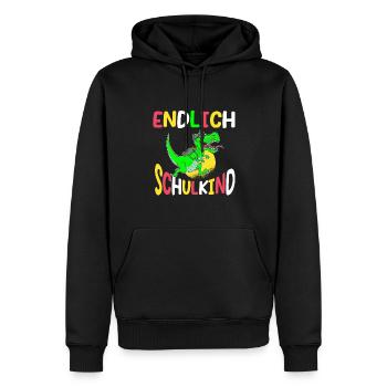 School 1. Grade - Männer Premium Bio Hoodie - Schwarz - Vorne - Nico (187cm)