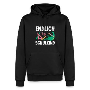 School 1. Grade - Männer Premium Bio Hoodie - Schwarz - Vorne - Nico (187cm)