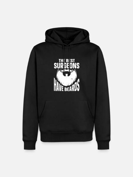Beard Quote Bearded Men - Men’s Premium Organic Hoodie - black