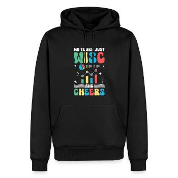 Psychologue scolaire - Sweat à capuche Premium bio Homme - noir - Devant - Nico (187cm)