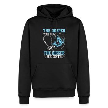 Flathead Catfish cat fishing - Männer Premium Bio Hoodie - Schwarz - Vorne - Nico (187cm)