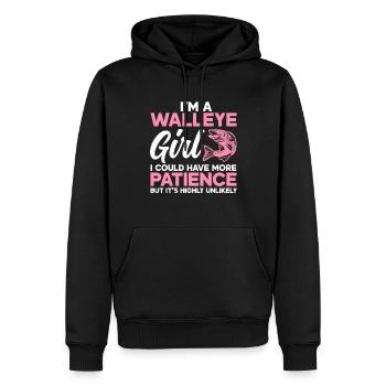 Pêche au doré - Sweat à capuche Premium bio Homme - noir - Devant - Nico (187cm)