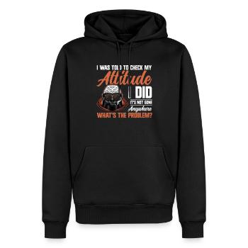 Honey Badger Honeybadger - Männer Premium Bio Hoodie - Schwarz - Vorne - Nico (187cm)