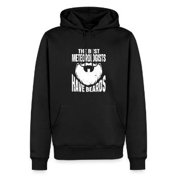 Beard Quote Bearded Men - Männer Premium Bio Hoodie - Schwarz - Vorne - Nico (187cm)
