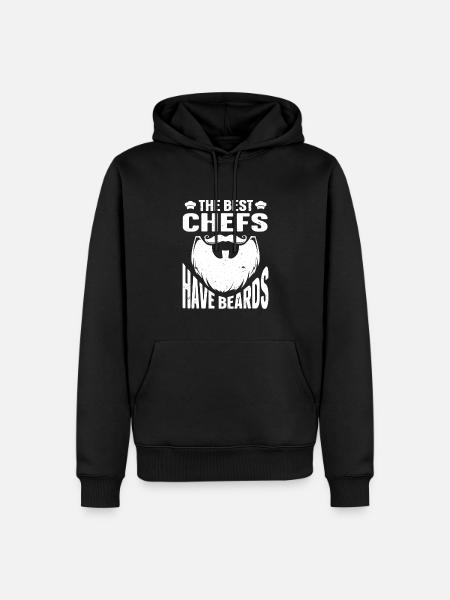 Beard Quote Bearded Men - Men’s Premium Organic Hoodie - black