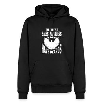 Beard Quote Bearded Men - Männer Premium Bio Hoodie - Schwarz - Vorne - Nico (187cm)