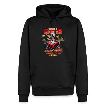 Vintage Gamer seit 1990 Lustige Geburtstagsspiele - Männer Premium Bio Hoodie - Schwarz - Vorne - Nico (187cm)