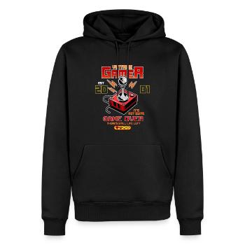Vintage Gamer seit 2001 Lustiger Geburtstag Gaming - Männer Premium Bio Hoodie - Schwarz - Vorne - Nico (187cm)