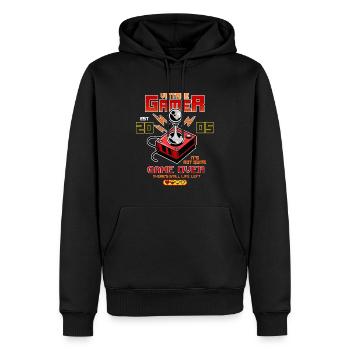 Vintage Gamer seit 2005 Lustiger Geburtstag Gaming - Männer Premium Bio Hoodie - Schwarz - Vorne - Nico (187cm)