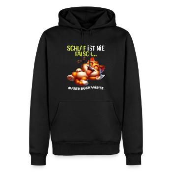 Bin Müde Faul Lustige Schlafanzug Morgenmuffel - Männer Premium Bio Hoodie - Schwarz - Vorne - Nico (187cm)