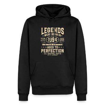 Legenden wurden 1994 geboren - Männer Premium Bio Hoodie - Schwarz - Vorne - Nico (187cm)