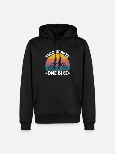 Tandem Bike - Männer Premium Bio Hoodie - Schwarz