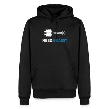 Bluegrass Banjo - Männer Premium Bio Hoodie - Schwarz - Vorne - Nico (187cm)