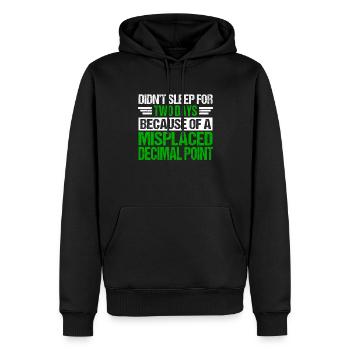 Comptable CPA Préparateur d’impôts - Sweat à capuche Premium bio Homme - noir - Devant - Nico (187cm)