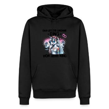 Enterrement de vie de garçon Mariée Enterrement de vie de jeune fille Grondement de femmes - Sweat à capuche Premium bio Homme - noir - Devant - Nico (187cm)