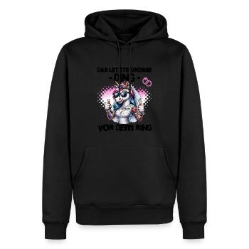 Enterrement de vie de garçon Mariée Enterrement de vie de jeune fille Grondement de femmes - Sweat à capuche Premium bio Homme - noir - Devant - Nico (187cm)