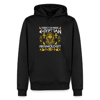 Archéologue égyptien - Sweat à capuche Premium bio Homme - noir - Devant - Nico (187cm)