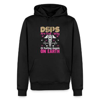 DSP Direct support Professional DSP Nurse - Männer Premium Bio Hoodie - Schwarz - Vorne - Nico (187cm)