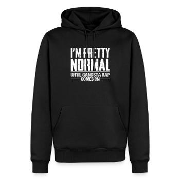 Gangsta Rap - Sweat à capuche Premium bio Homme - noir - Devant - Nico (187cm)