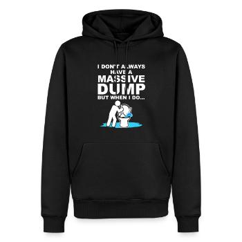 Drôle de boucher les toilettes humour Hilarant - Sweat à capuche Premium bio Homme - noir - Devant - Nico (187cm)