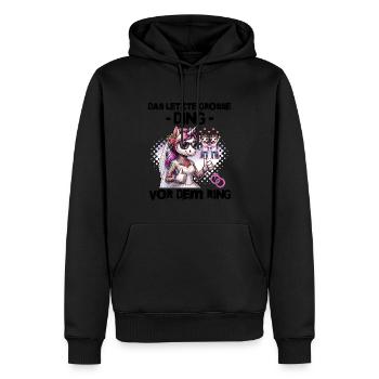 JGA Braut Junggesellinnenabschied Poltern Frauen - Männer Premium Bio Hoodie - Schwarz - Vorne - Nico (187cm)