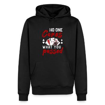 Bridge card game - Men’s Premium Organic Hoodie - black - Front - Nico (187cm)