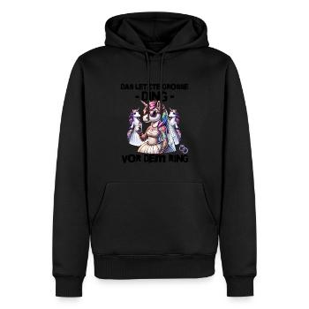 Enterrement de vie de garçon Mariée Enterrement de vie de jeune fille Grondement de femmes - Sweat à capuche Premium bio Homme - noir - Devant - Nico (187cm)