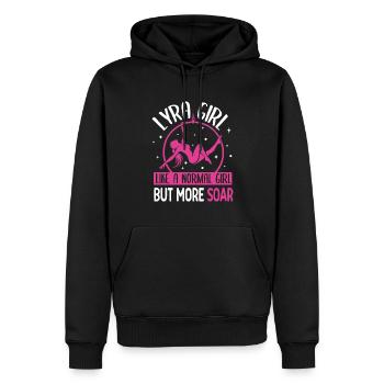 Lyra Girl Aerial hoop Aerialist - Männer Premium Bio Hoodie - Schwarz - Vorne - Nico (187cm)