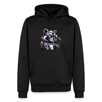 Ich hasse Menschen - Was stimmt denn mit dir nicht - Männer Premium Bio Hoodie - Schwarz - Vorne - Nico (187cm)