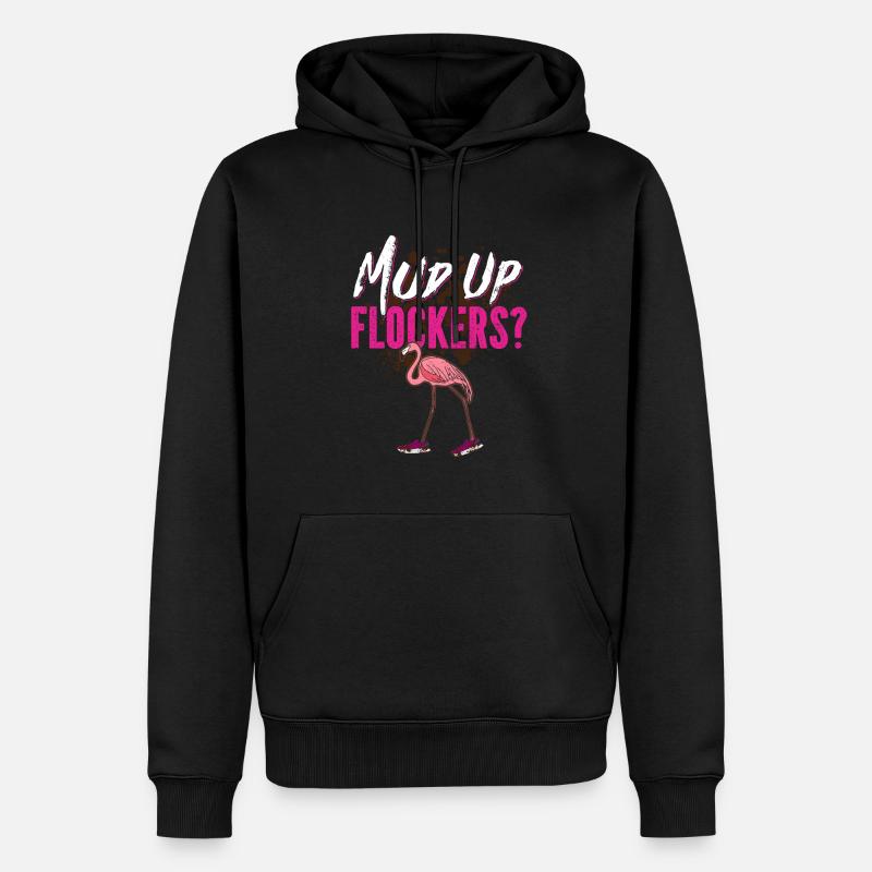boue course boue fille - Sweat à capuche Premium bio Homme - noir