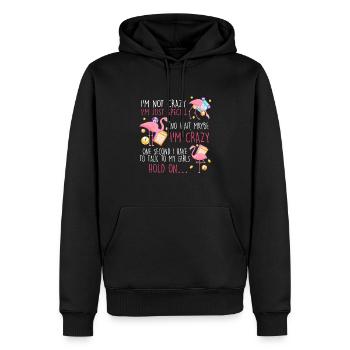 Joueur de bingo drôle - Sweat à capuche Premium bio Homme - noir - Devant - Nico (187cm)