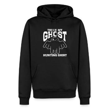 C’est ma chemise de chasse aux fantômes Chasseur paranormal - Sweat à capuche Premium bio Homme - noir - Devant - Nico (187cm)