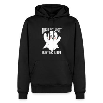 C’est ma chemise de chasse aux fantômes Chasseur paranormal - Sweat à capuche Premium bio Homme - noir - Devant - Nico (187cm)