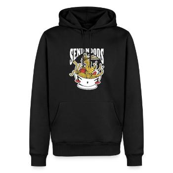 Send Noods Funny Japanese Ramen Noodle - Männer Premium Bio Hoodie - Schwarz - Vorne - Nico (187cm)