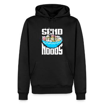 Send Noods Funny Japanese Ramen Noodle - Männer Premium Bio Hoodie - Schwarz - Vorne - Nico (187cm)